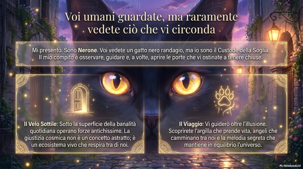 Il gatto Nerone, custode delle porte, vi guiderà da Emeth a Onirica tra le strade di Roma