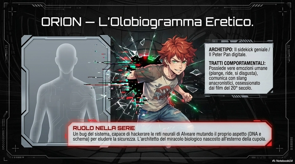 presentazione di Orion olobiogramma ribelle, protagonista di generazione zero