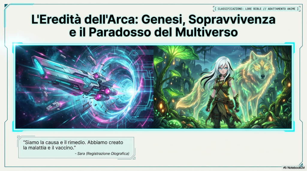 L'inizio e la fine del ciclo. Il progetto Arca, mandato in esplorazione f