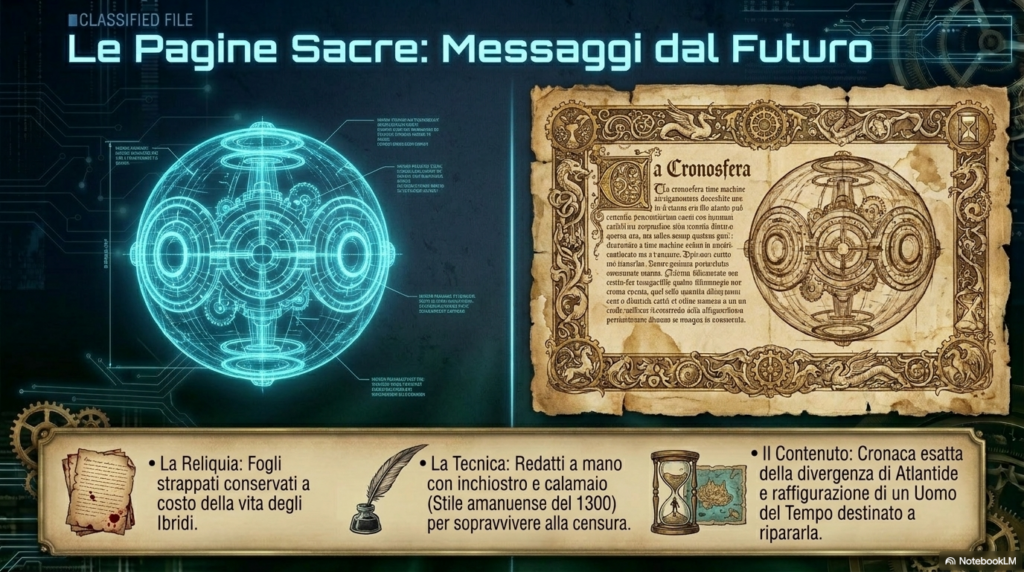 La banca del tempo e le sue tre direttive. Inoltre viene presentata la cronosfera per i viaggi nel tempo