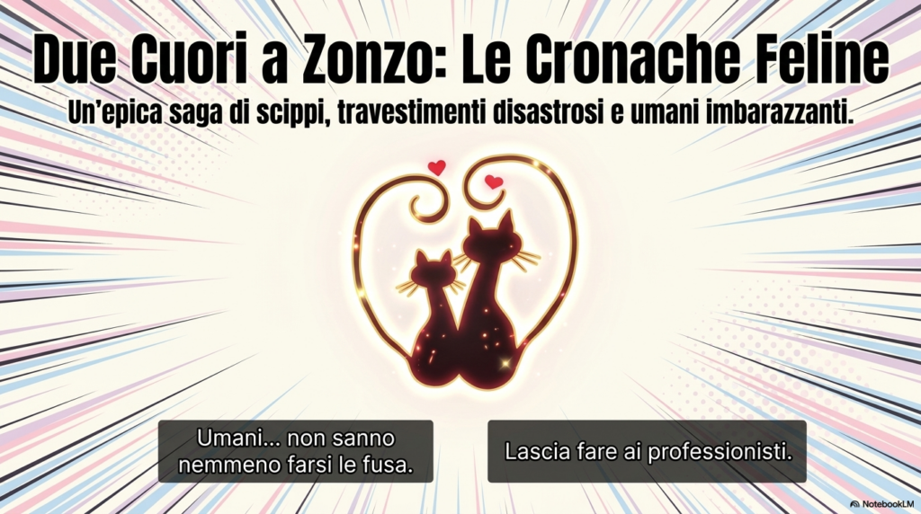 Due cuori a zonzo le cronache feline . un'epica saga di scippi, travestimenti disastrosi e umani imbarazzanti
