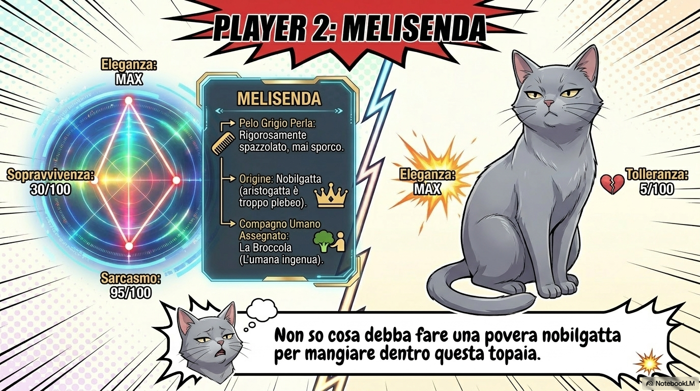 Melisenda la nobilgatta certosina , compagna, anzi vera padrona dell'umana che la nutre