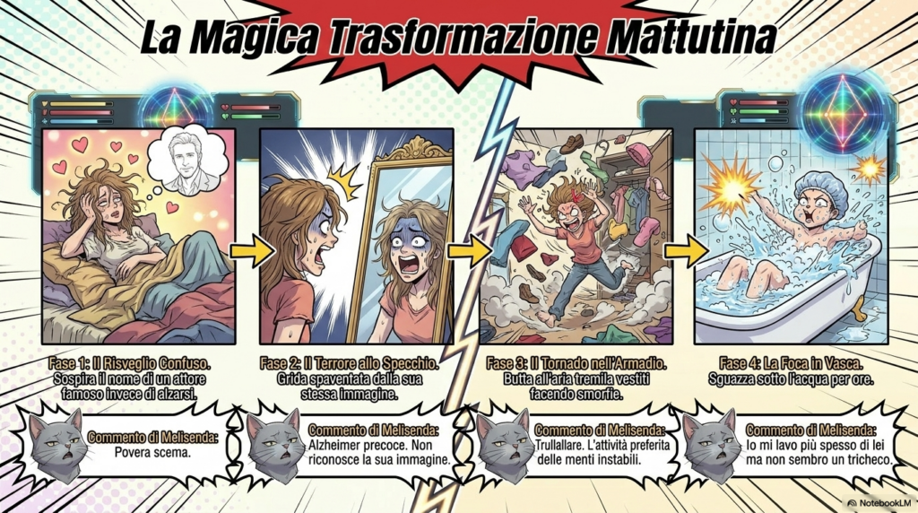 Come Melisenda vede Beatrice: un'umana che compie sempre gli stessi gesti e questo le fa pensare che abbia qualche problema ..di testa