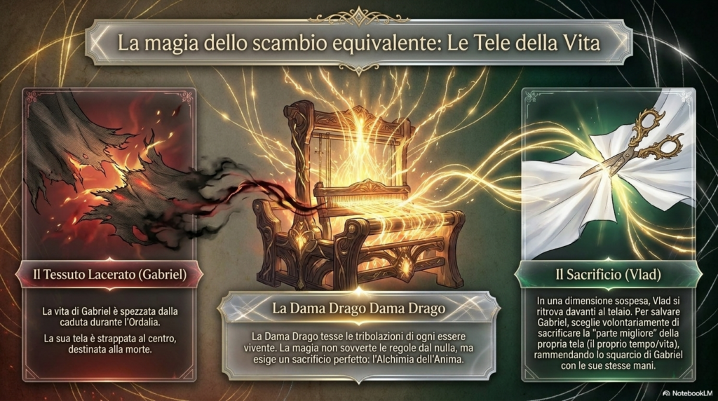 l'immagine rappresenta il telaiio della dama dfrago e le tele della vita